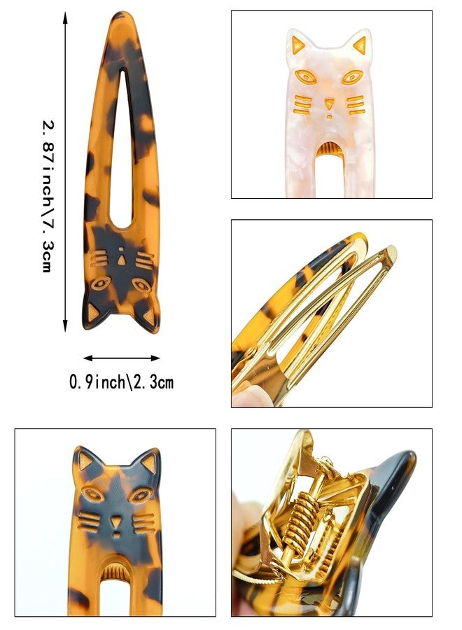 Capiant 4 PACK Cat Hair Clips Cute Cat Barrettes Fashion Alligator Clip Hair Cat Hair Clips for Women - Image 2